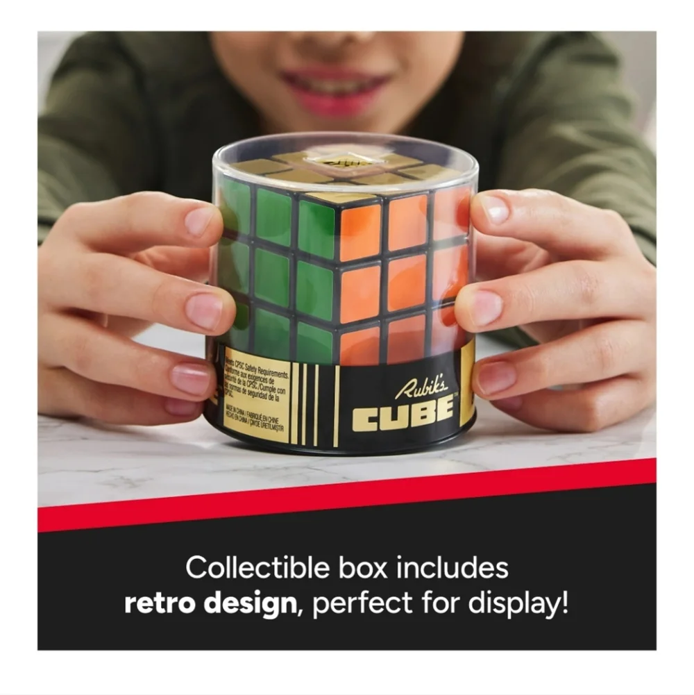 Rubik's Cube, Retro 50th Anniversary Edition 3x3 Color-Matching Puzzle - Picture 5 of 8